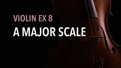 violin ex 8 A major scale