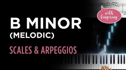 B Melodic Minor Scale & Arpeggio