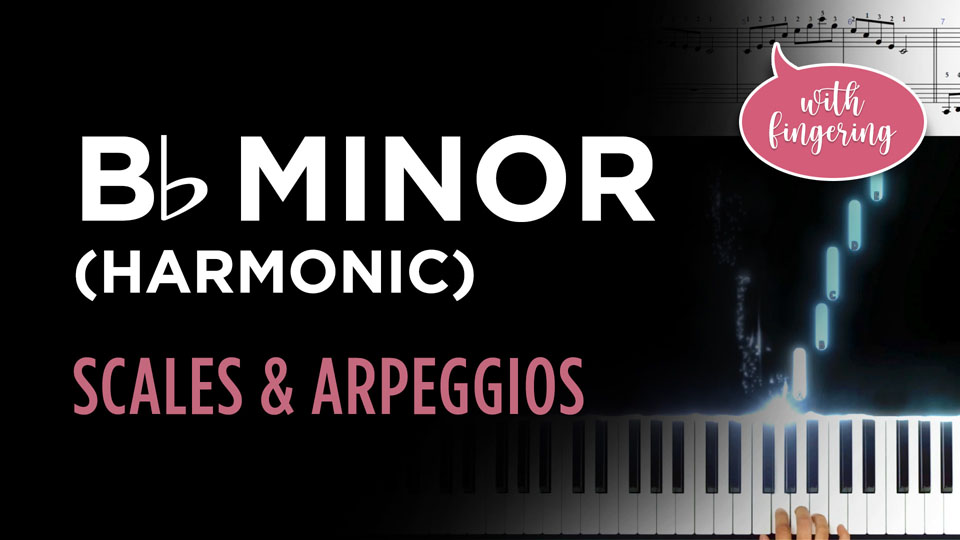 Bb Harmonic Minor Scale & Arpeggio