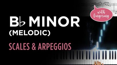 Bb Melodic Minor Scale & Arpeggio