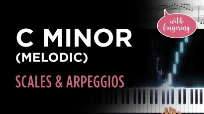 C Melodic Minor Scale & Arpeggio