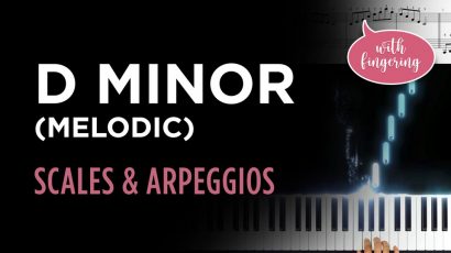 D Melodic Minor Scale & Arpeggio