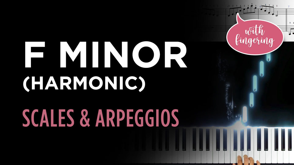 F Harmonic Minor Scale & Arpeggio