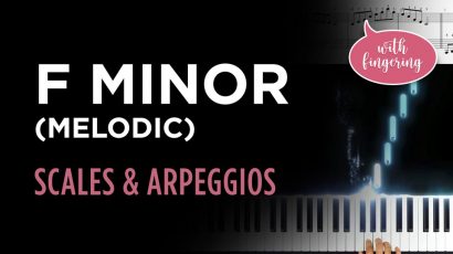 F Melodic Minor Scale & Arpeggio