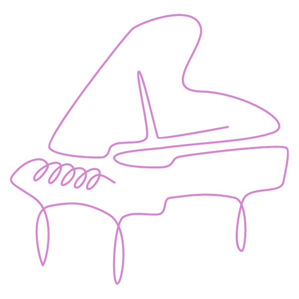piano line art