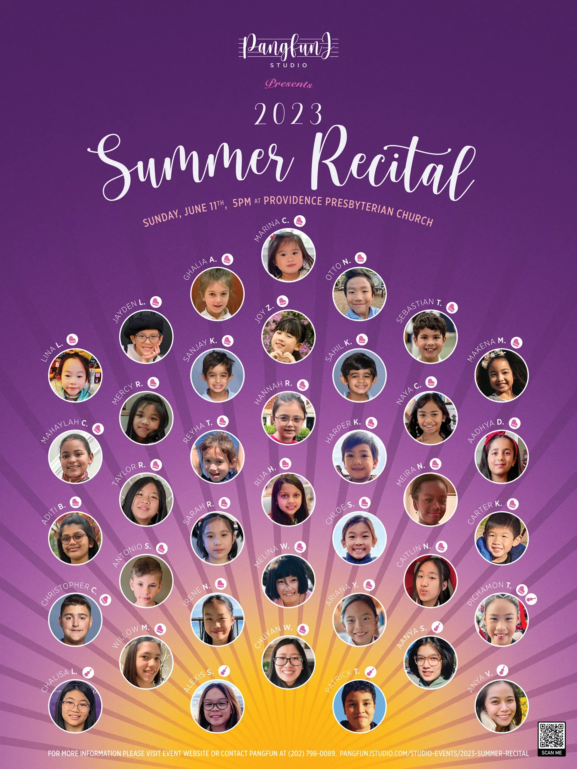 2023 Summer Recital Event Poster