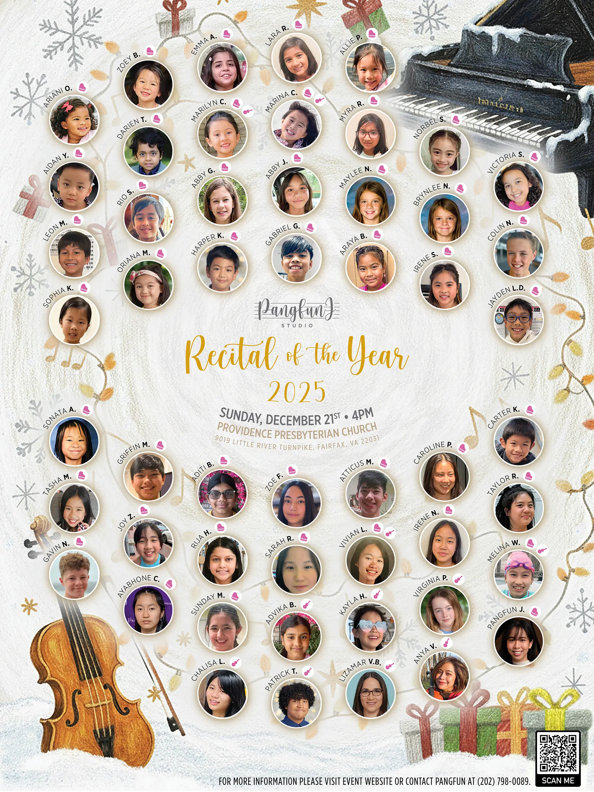 2025 recital of the year poster